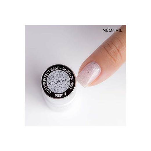 Gelová báze Glitter Effect Base Silver Twinkle 7,2 ml