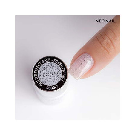 Gelová báze Glitter Effect Base Silver Twinkle 7,2 ml