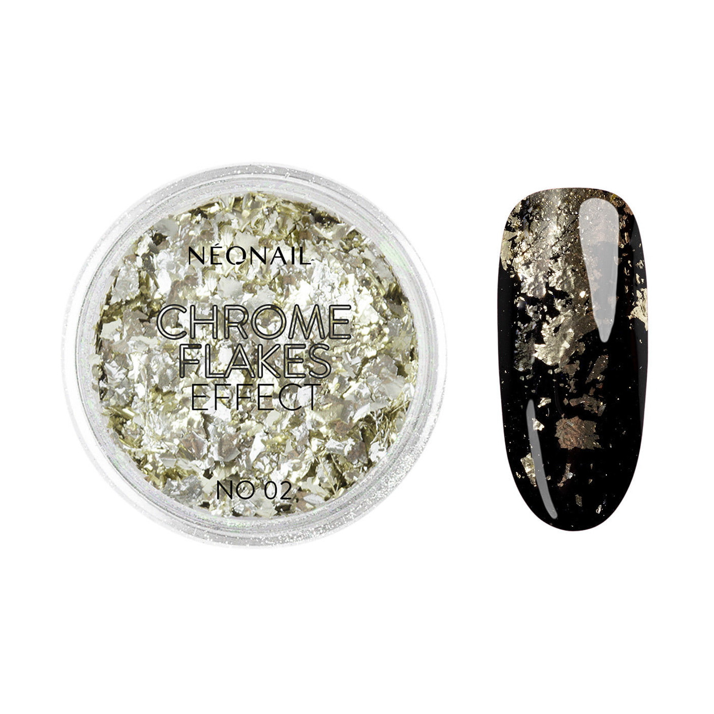 Prášek Chrome Flakes Effect No. 02