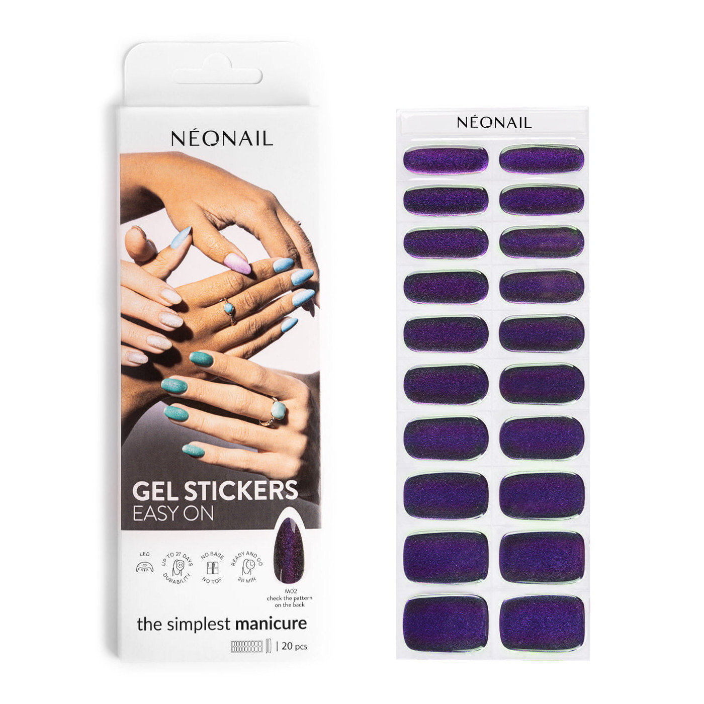 Gel laky v nálepce GEL STICKERS EASY ON M02