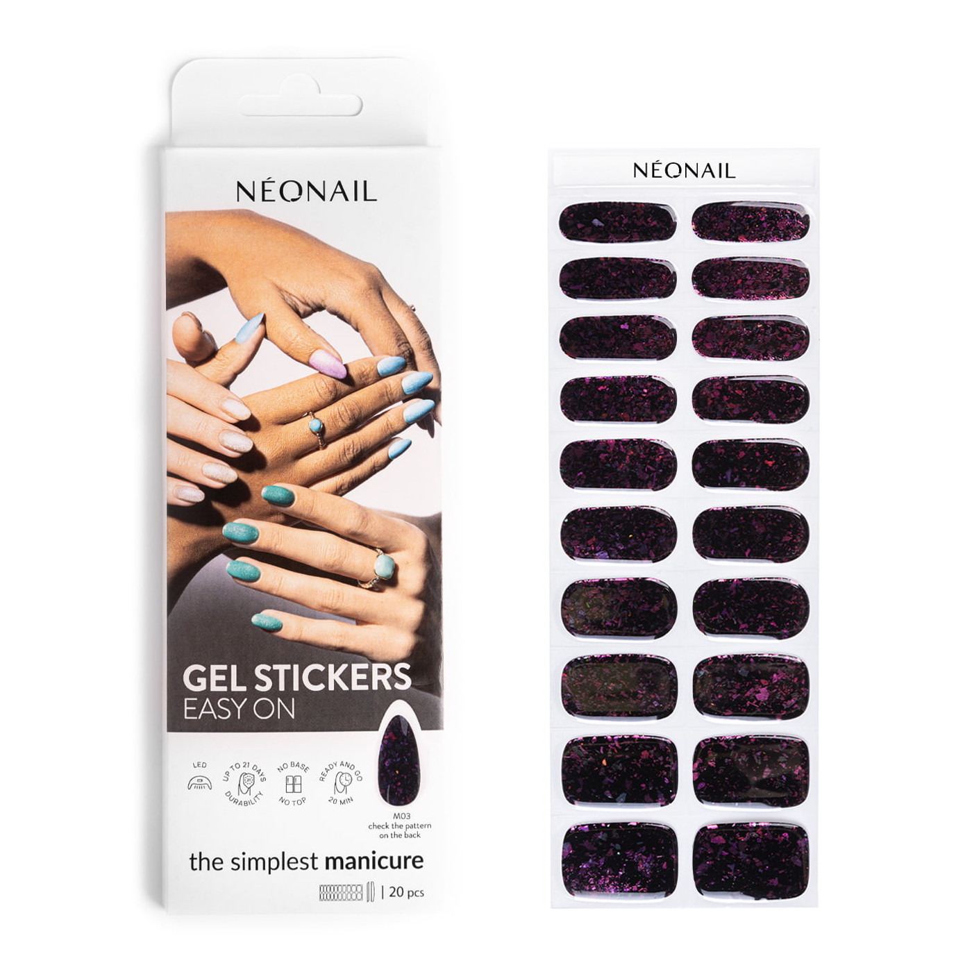 Gel laky v nálepce GEL STICKERS EASY ON M03