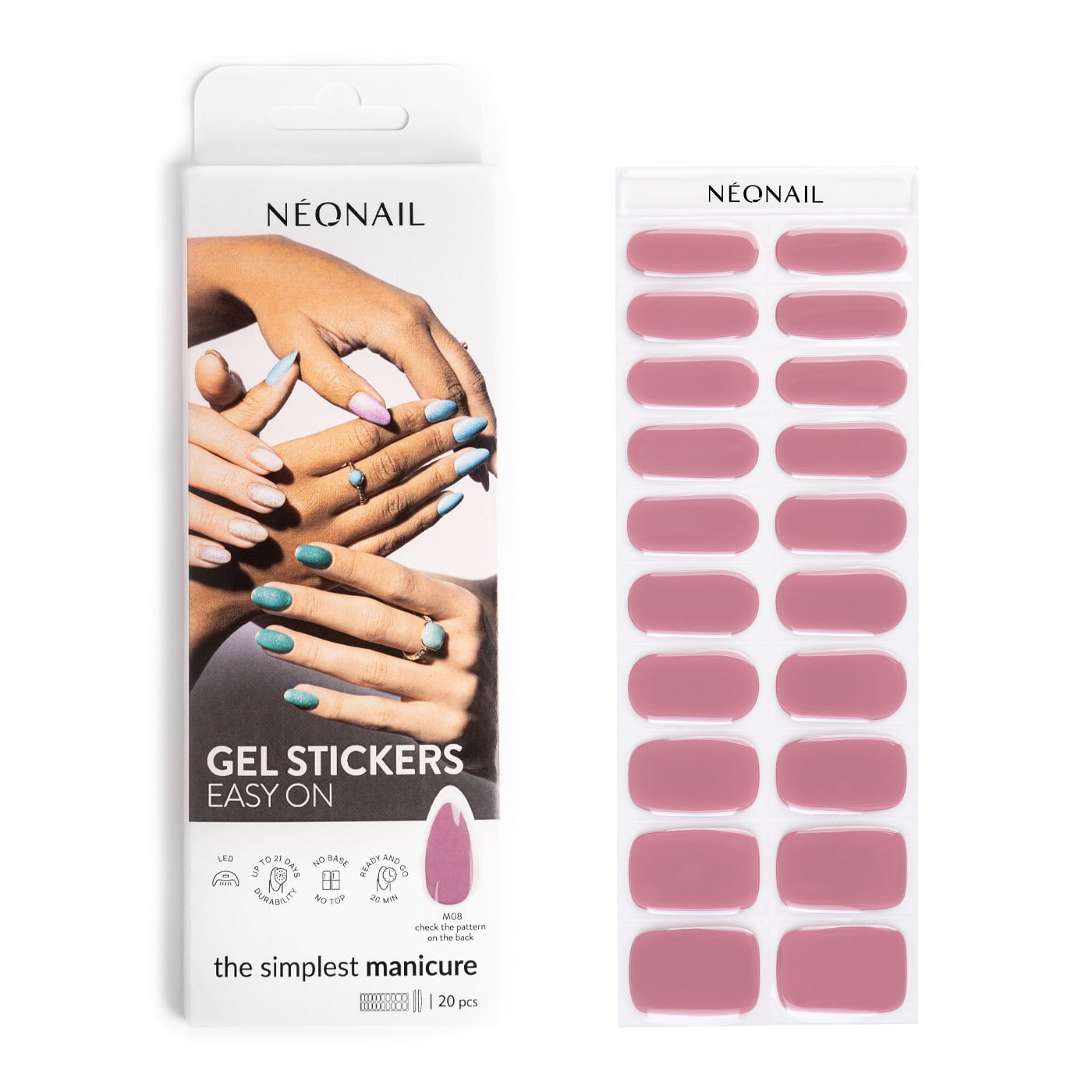 Gel laky v nálepce GEL STICKERS EASY ON M08