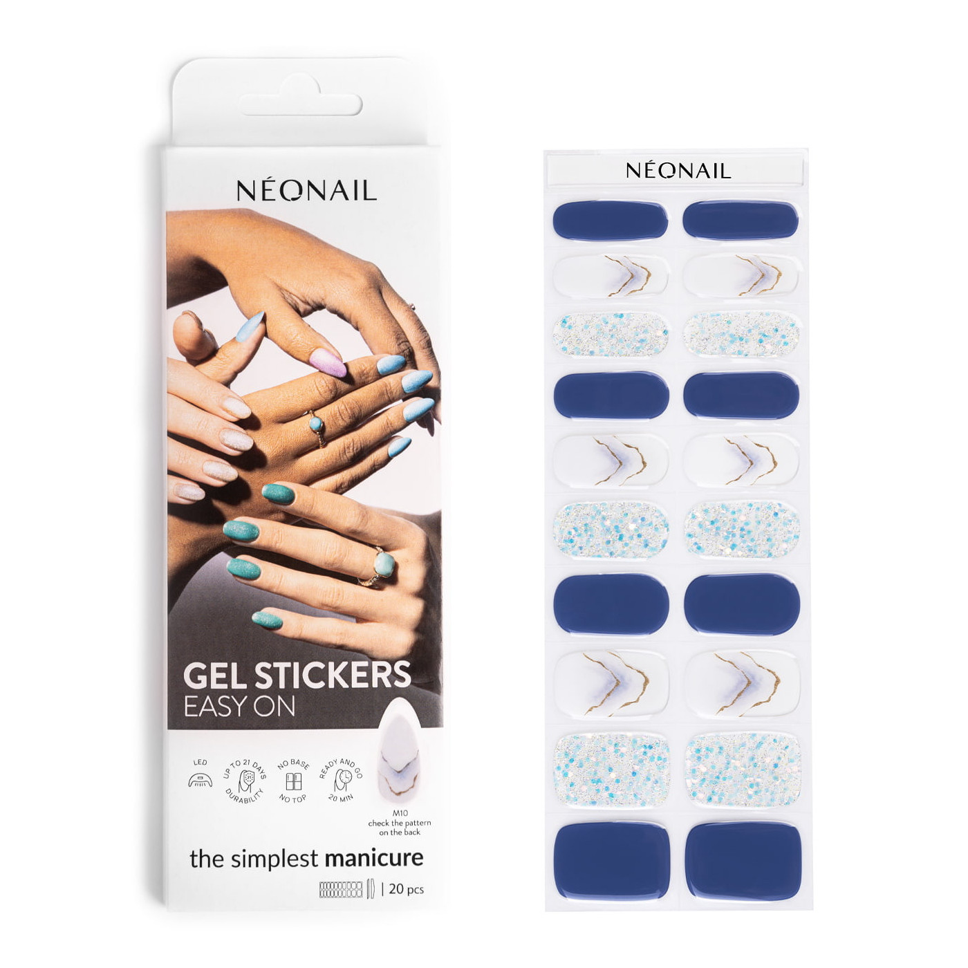Gel laky v nálepce GEL STICKERS EASY ON M10