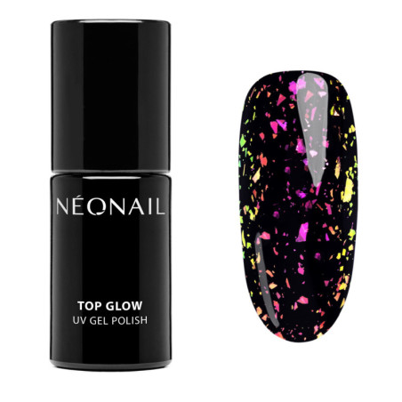 Gelový top Top Glow Rose Aurora Flakes 7,2 ml