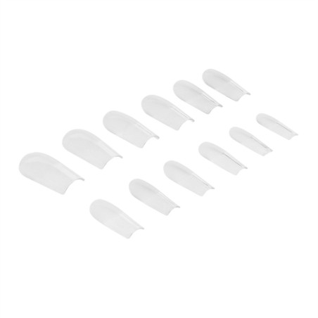Flexibilní nehtové špičky na prodloužení nehtů Invisible Flexi Tips  Clear Square -  krásná stylizace s elastickými tipy|10813