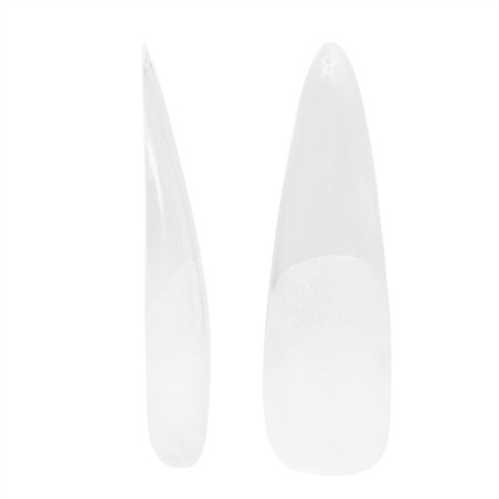 Elastické nehtové špičky na prodloužení nehtů Invisible Flexi Tips Clear Stiletto – revoluce ve světě tipů|10814
