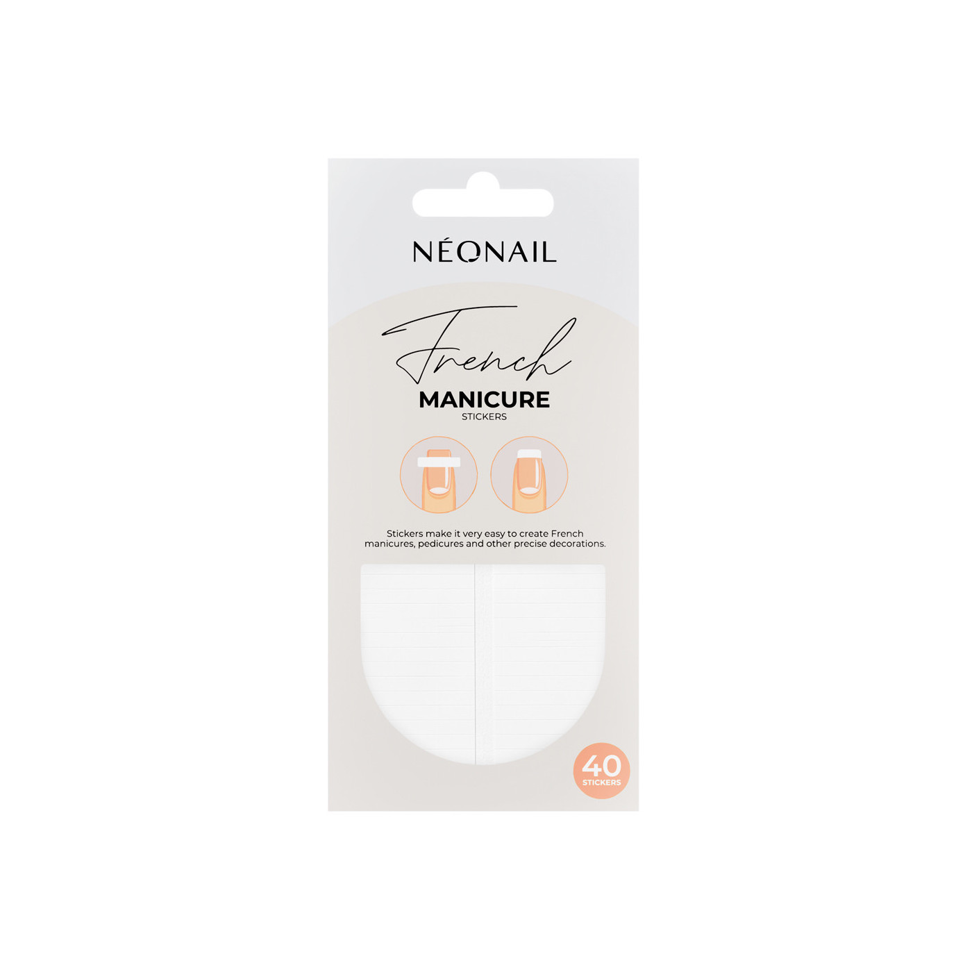 Šablony pro francouzskou manikúru 40 ks - 02 | 11122 | NEONAIL