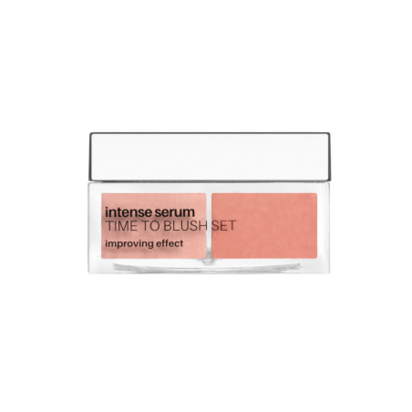 Sypká pudrová tvářenka Pink Peach Rush Intense Serum Time to Blush 02 – jedna sada, čtyři odstíny