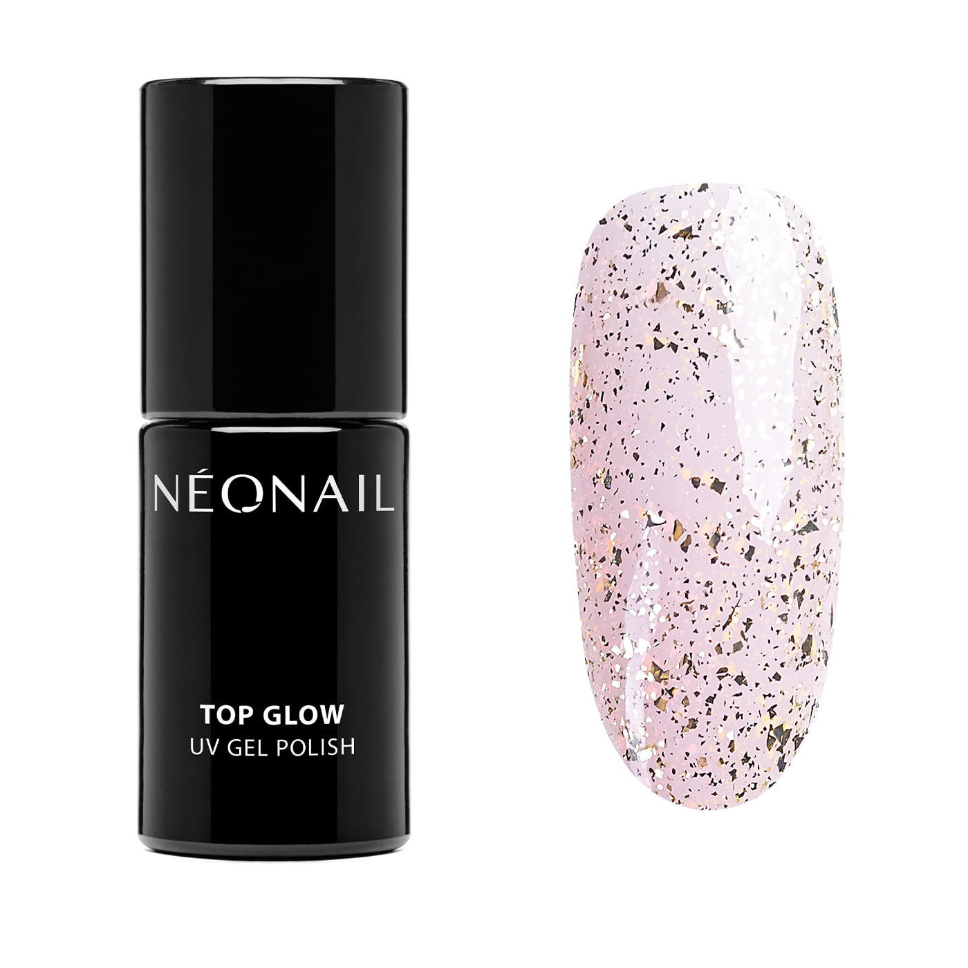 Gelový top Top Glow Gold Flakes 7,2 ml|8703-7