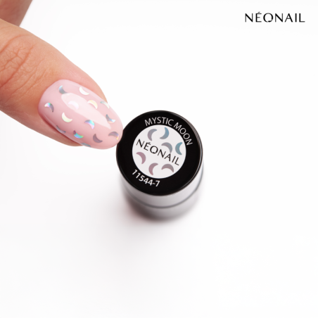 Transparentní UV gel lak s měsíčky Mystic Moon – halloweenské nehty