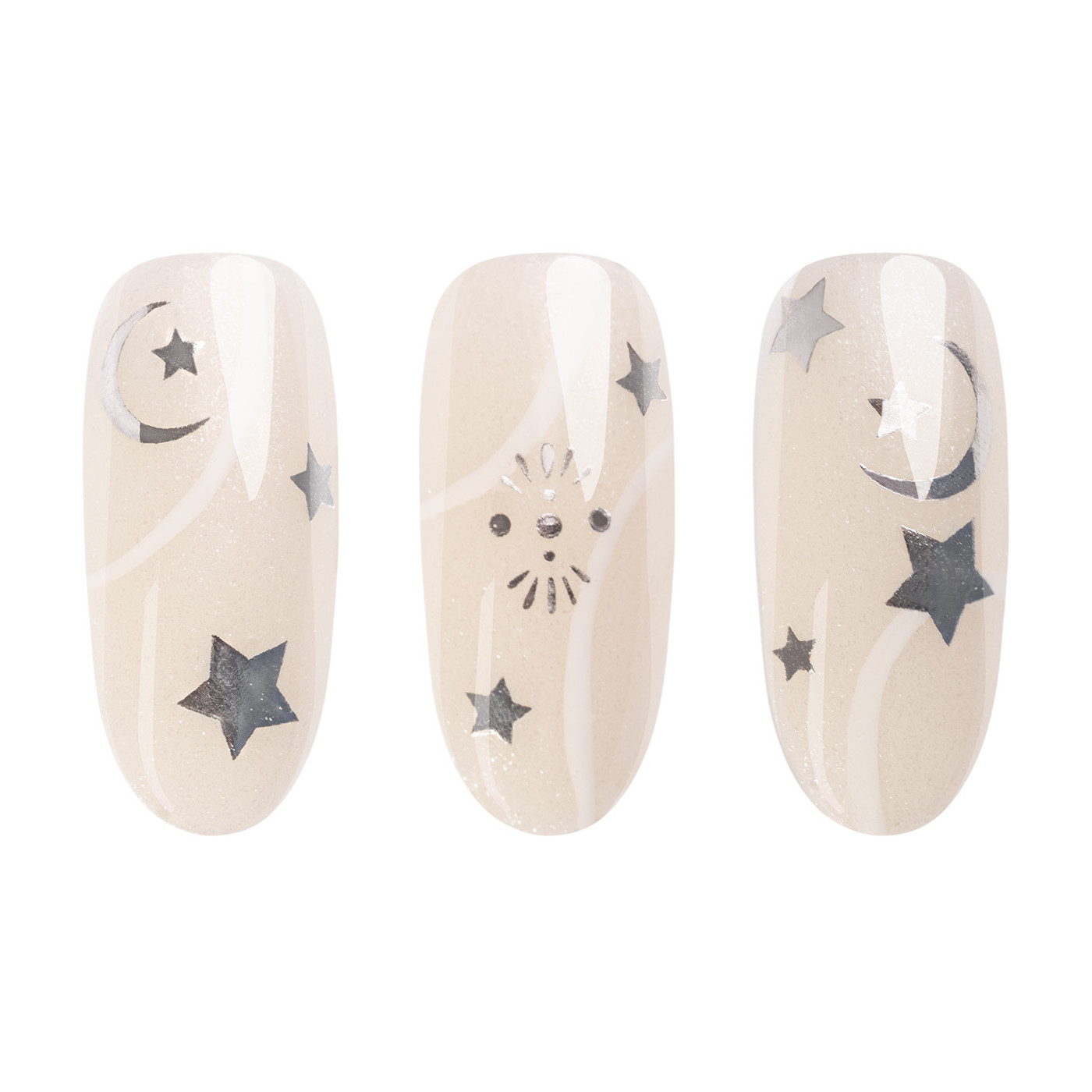 Stříbrné samolepky na nehty 05: Astro Silver – astro nehty