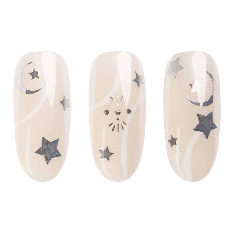 Stříbrné samolepky na nehty 05: Astro Silver – astro nehty