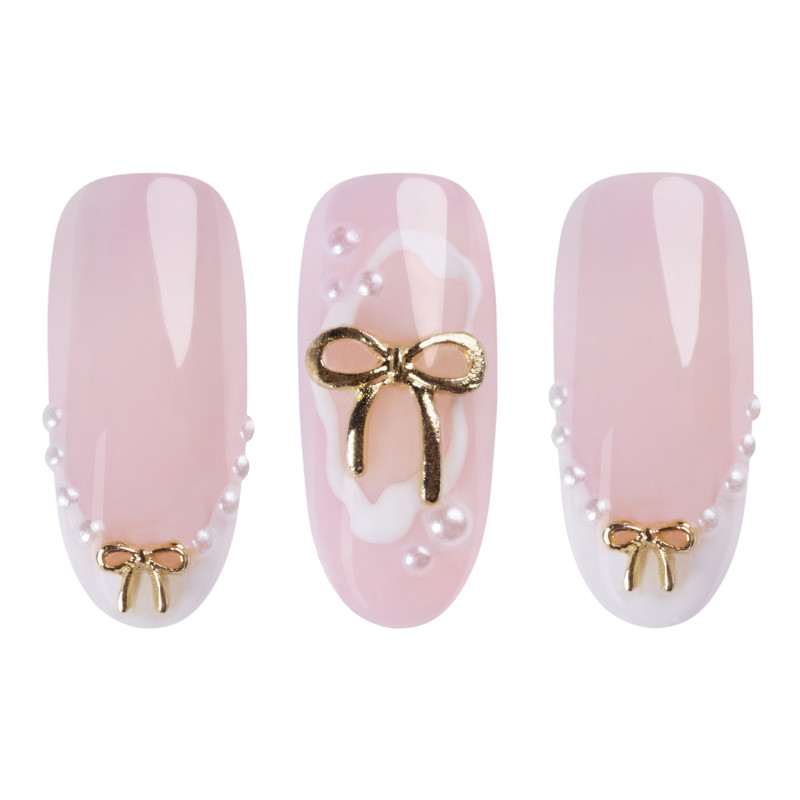 3D ozdoba : Gold Bows - zlaté ozdoby na nehty 3D ozdoba : Gold Bows - zlaté ozdoby na nehty