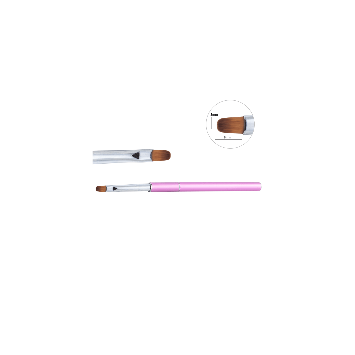 Přírodní štětec do gelu, oválný č. 6