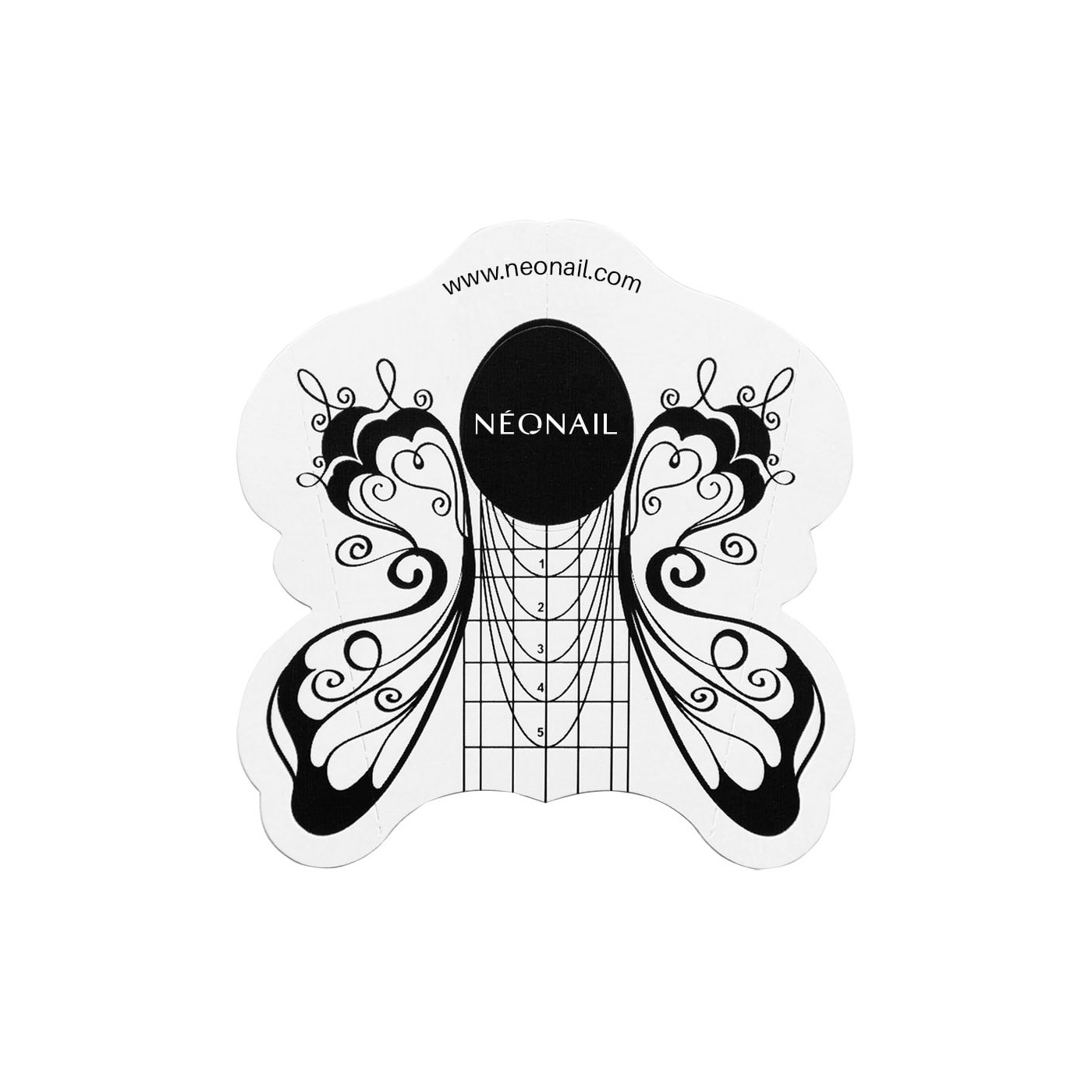 Šablona na prodlužování nehtů MOTÝL 100 ks