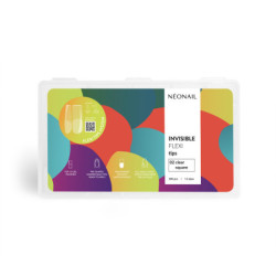 Flexibilní nehtové špičky na prodloužení nehtů Invisible Flexi Tips  Clear Square -  krásná stylizace s elastickými tipy|10813