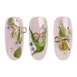 3D ozdoba : Gold Bows - zlaté ozdoby na nehty