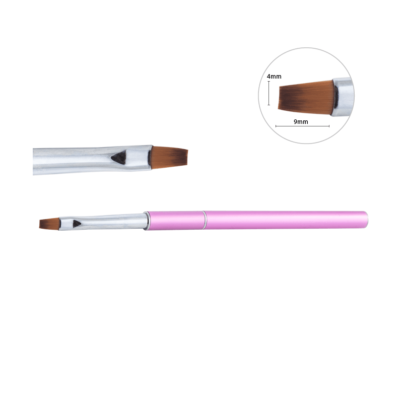 Přírodní štětec do gelu, plochý č. 6 Přírodní štětec do gelu, plochý č. 6