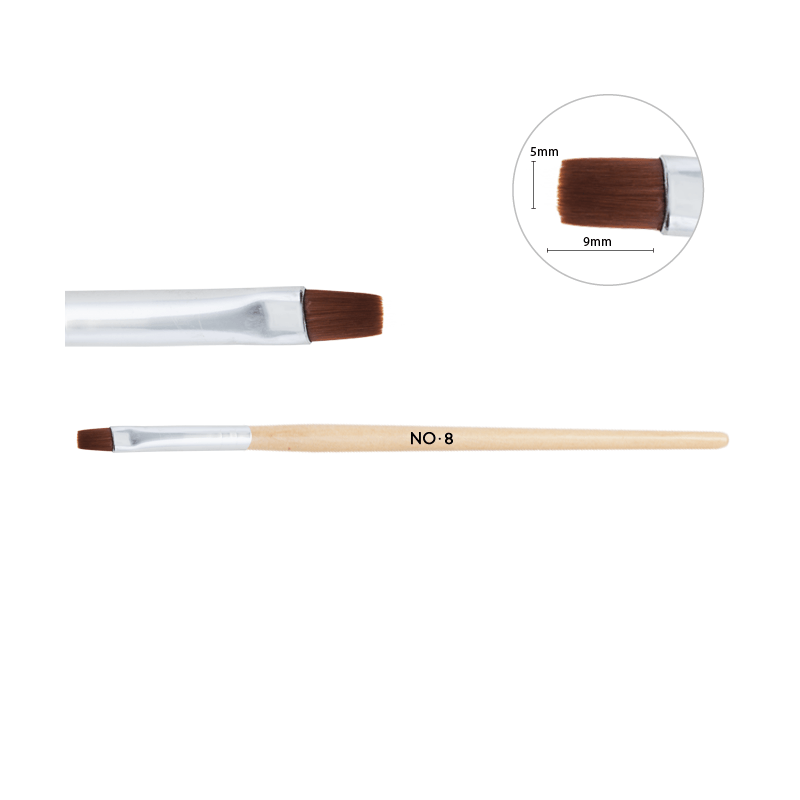 Dřevěný štětec na gel č. 8 Dřevěný štětec na gel č. 8