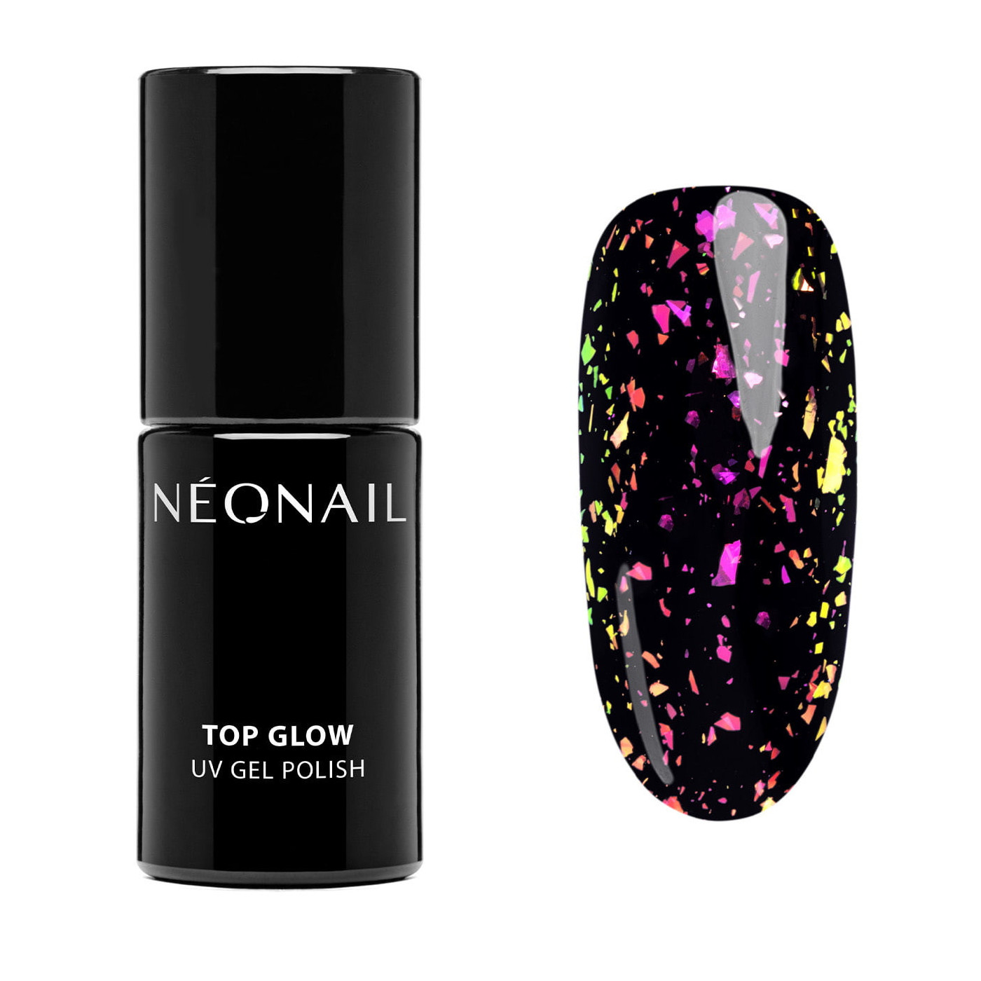 Gelový top Top Glow Rose Aurora Flakes 7,2 ml