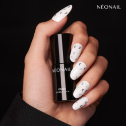 Transparentní UV gel lak s měsíčky Mystic Moon – halloweenské nehty