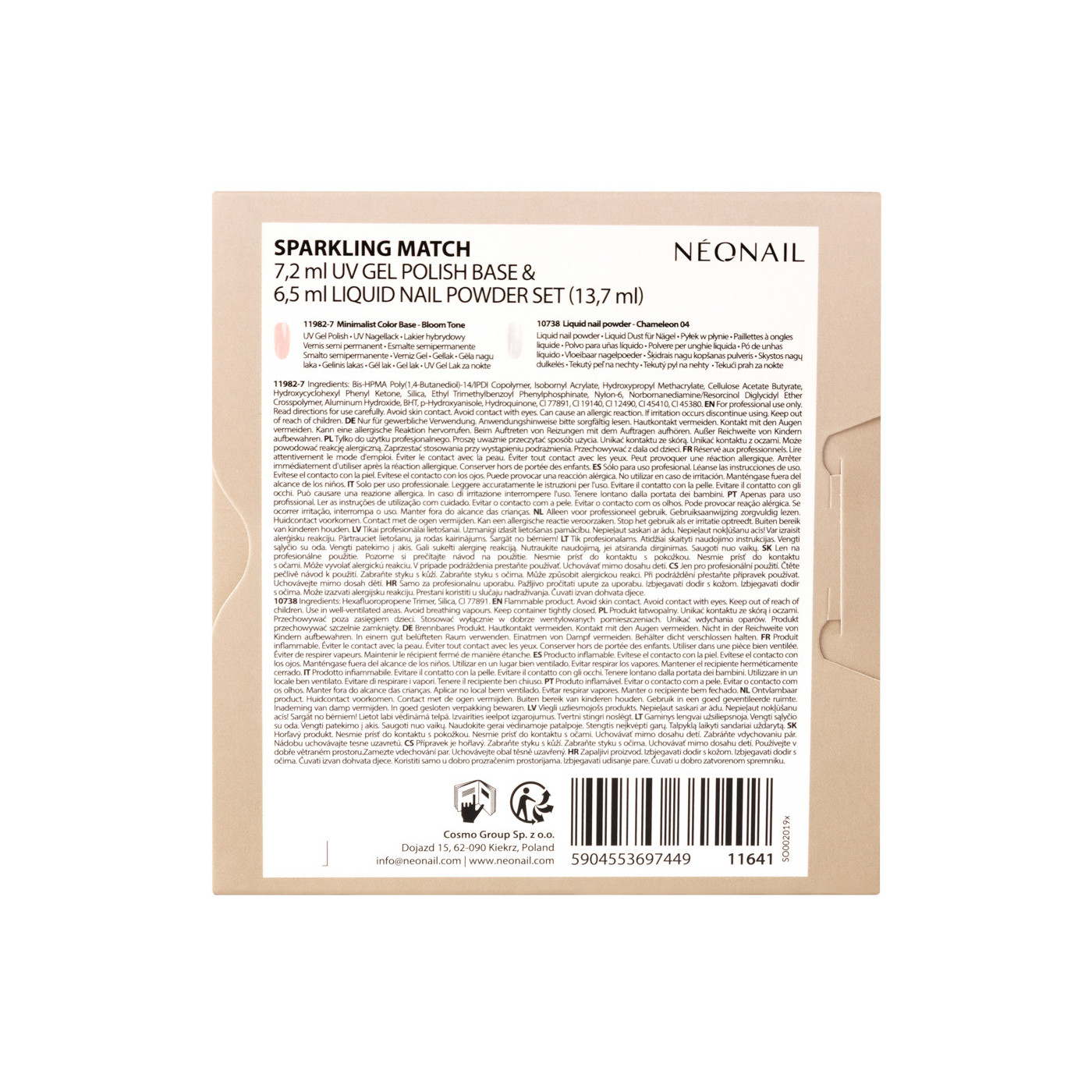 Sada Sparkling Match 7,2 ml UV Gel Polish Base & 6,5 ml Liquid Nail Powder Sada Sparkling Match 7,2 ml UV Gel Polish Base & 6,5 ml Liquid Nail Powder