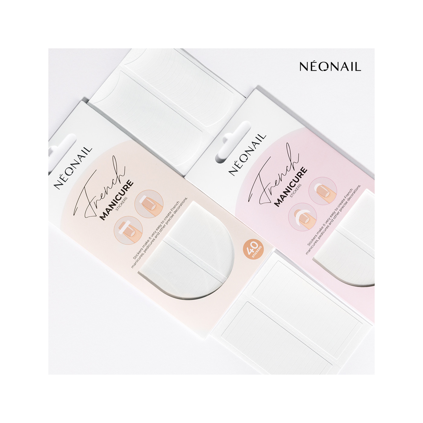 Šablony pro francouzskou manikúru 40 ks - 02 | 11122 | NEONAIL