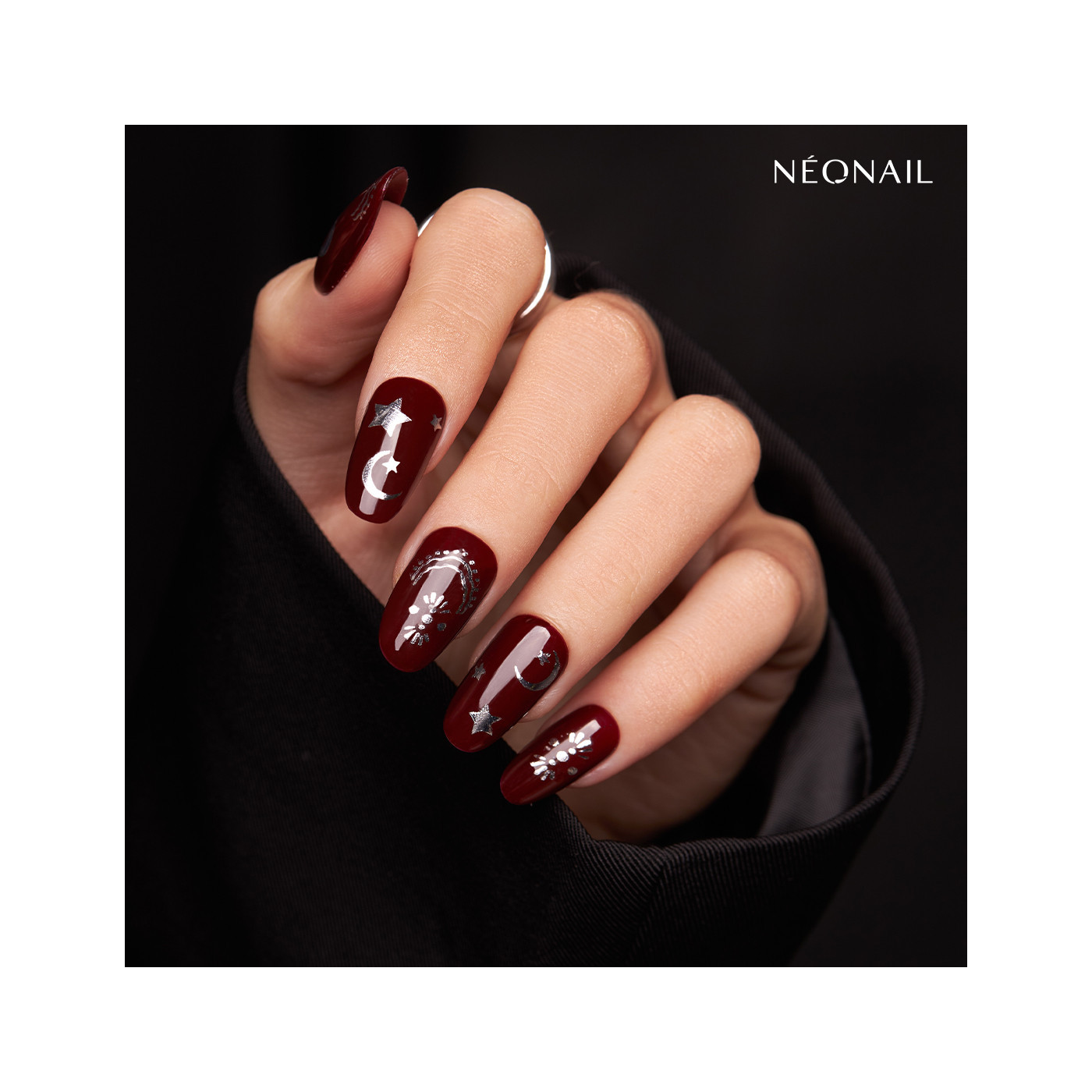 Stříbrné samolepky na nehty 05: Astro Silver – astro nehty Stříbrné samolepky na nehty 05: Astro Silver – astro nehty