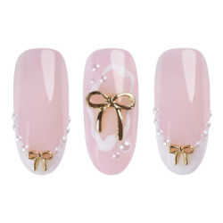 3D ozdoba : Gold Bows - zlaté ozdoby na nehty 3D ozdoba : Gold Bows - zlaté ozdoby na nehty