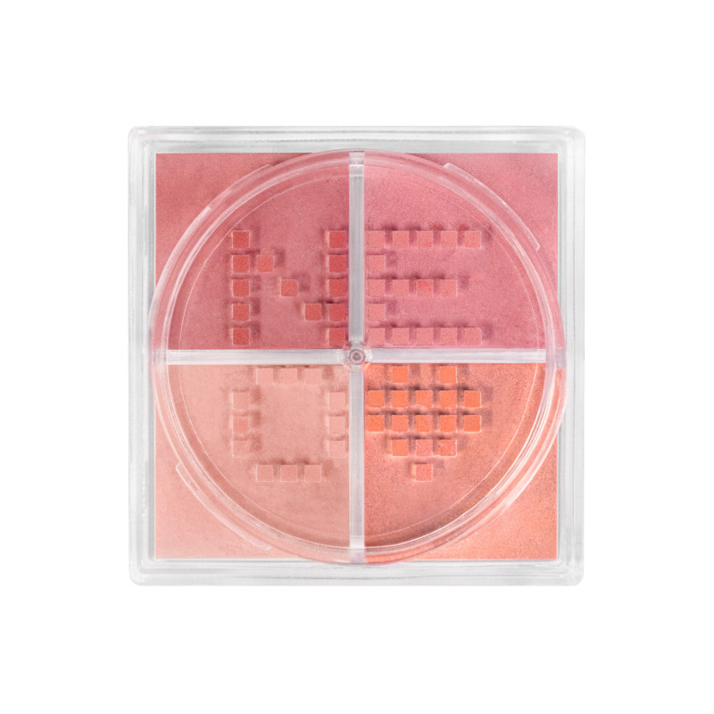 Sypk&aacute; pudrov&aacute; tv&aacute;řenka Pink Peach Rush Intense Serum Time to Blush 02 &ndash; jedna sada, čtyři odst&iacute;ny