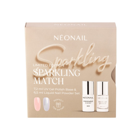 Sada Sparkling Match 7,2 ml UV Gel Polish Base & 6,5 ml Liquid Nail Powder