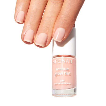 Rescue Glow Tint 3‑in‑1 Nail Conditioner Peachy Peach – barevná péče o nehty