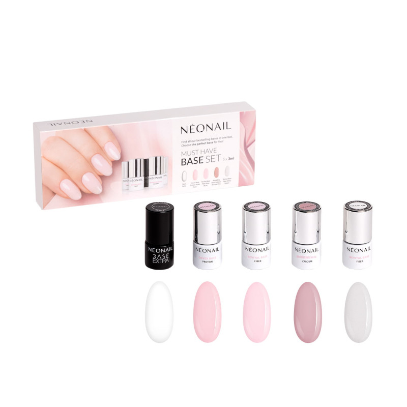 Sada Must Have BASE Set: 5 UV gel laky bází x 3ml