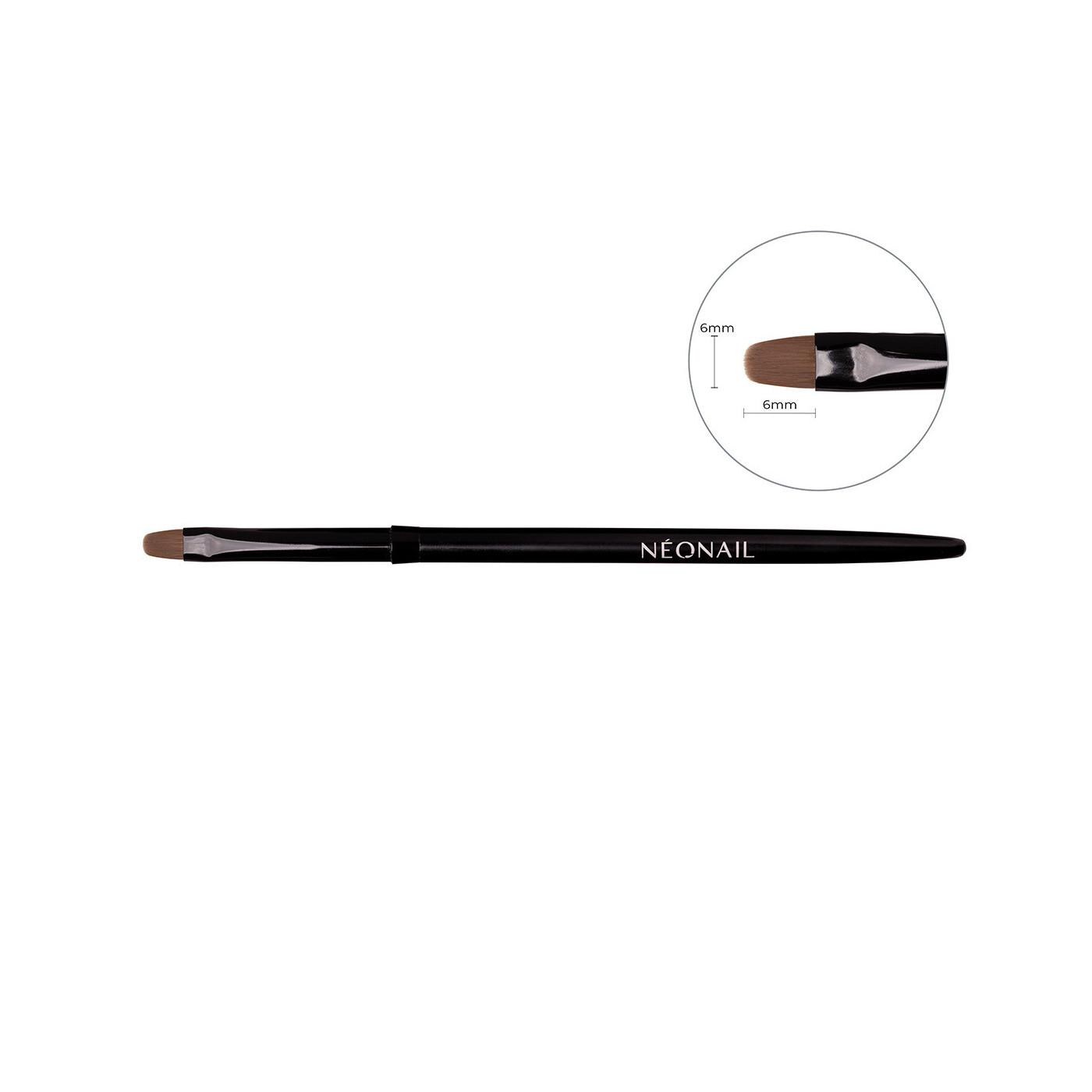 Nail art brush 03 &ndash; Oval 6 mm &ndash; precizn&iacute; n&aacute;stroj pro tvorbu detailn&iacute;ch designů