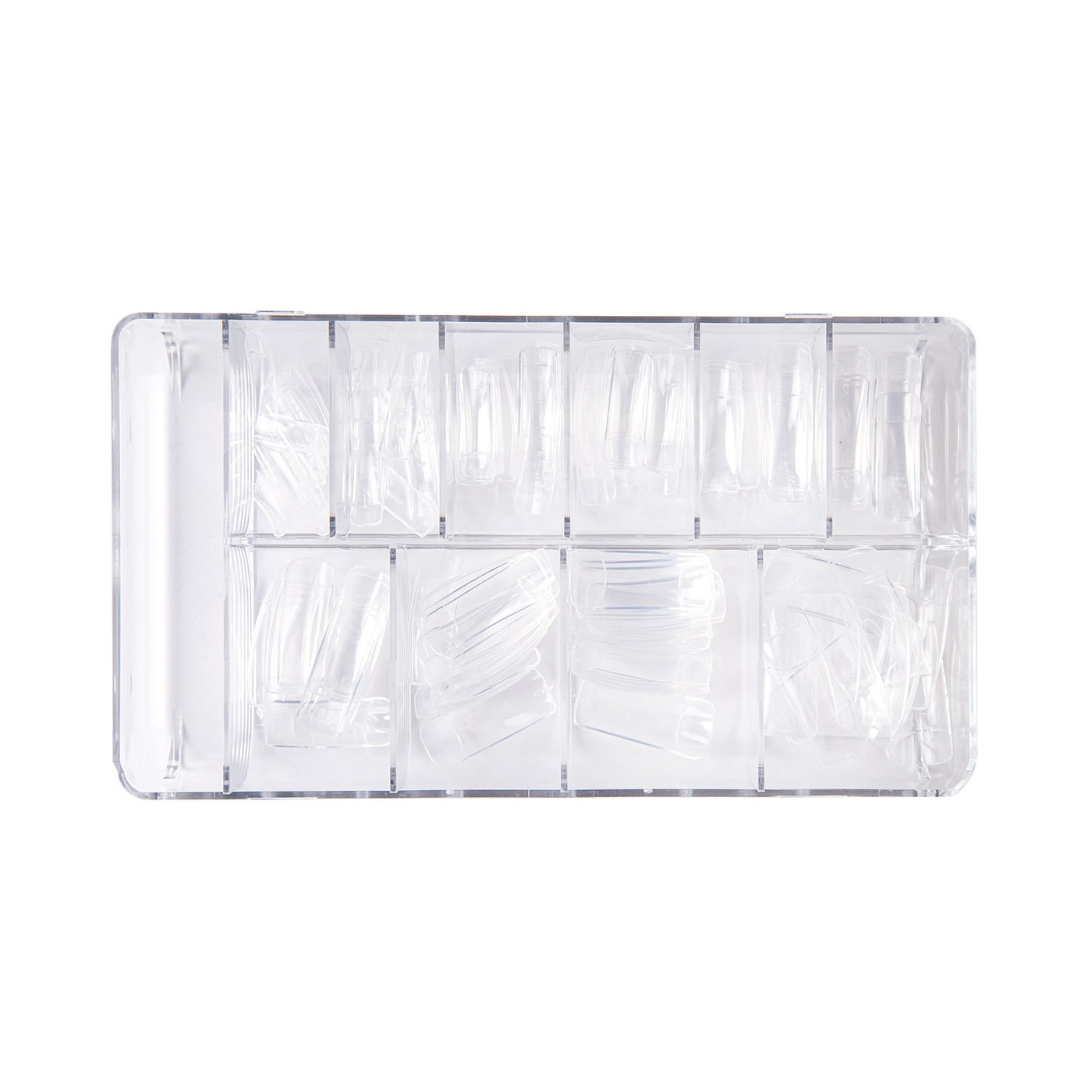 Uměl&eacute; nehty průhledn&eacute; 120 ks s dlouhou kapsičkou NEONAIL