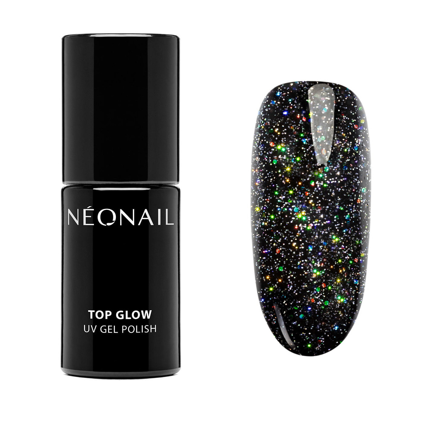 Gelov&yacute; top 7,2 ml Top Glow Multicolor Holo