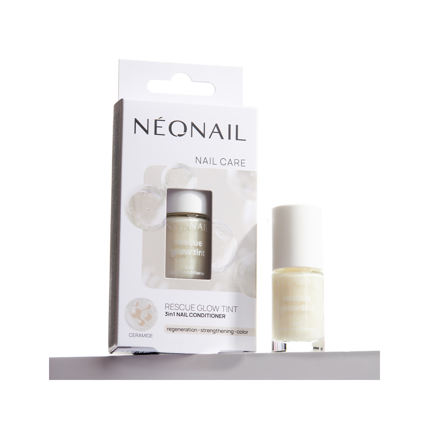 Rescue Glow Tint 3-in-1 Nail Conditioner Milky White &ndash; ml&eacute;čn&yacute; odst&iacute;n p&eacute;če