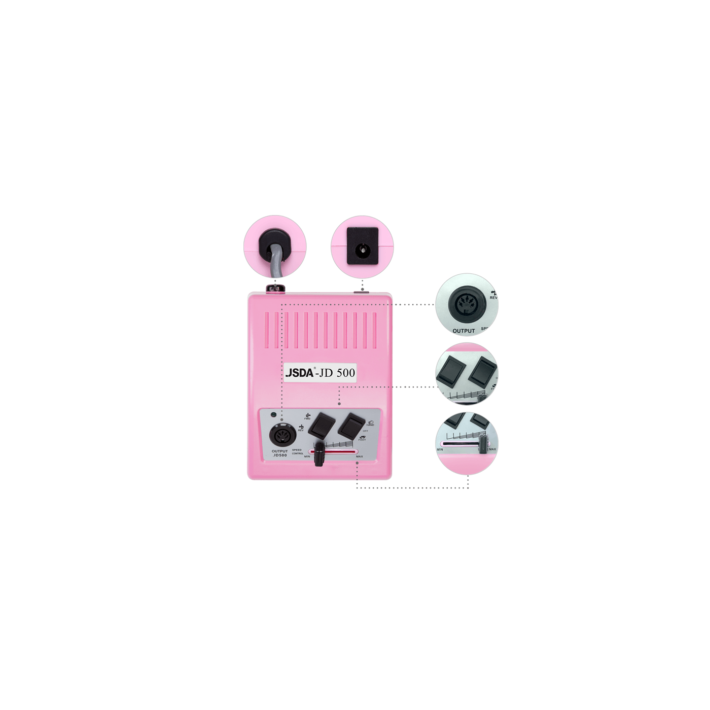 Fr&eacute;za  - JSDA Nail Drill JD 500 Rose 35W