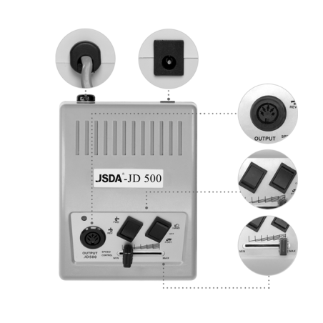 Fr&eacute;za  - JSDA Nail Drill JD 500 Silver 35W