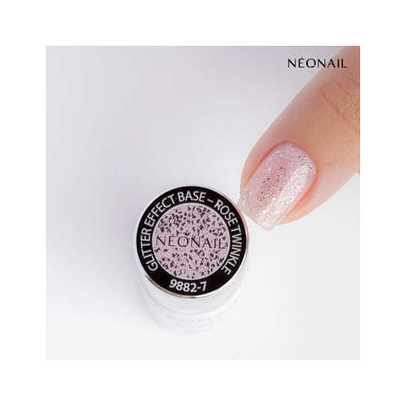 Gelov&aacute; b&aacute;ze Glitter Effect Base Rose Twinkle 7,2 ml | NEONAIL