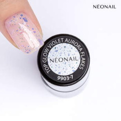 Gelov&yacute; top Top Glow Violet Aurora Flakes 7,2 ml | NEONAIL