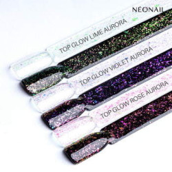 Gelov&yacute; top Top Glow Violet Aurora Flakes 7,2 ml | NEONAIL