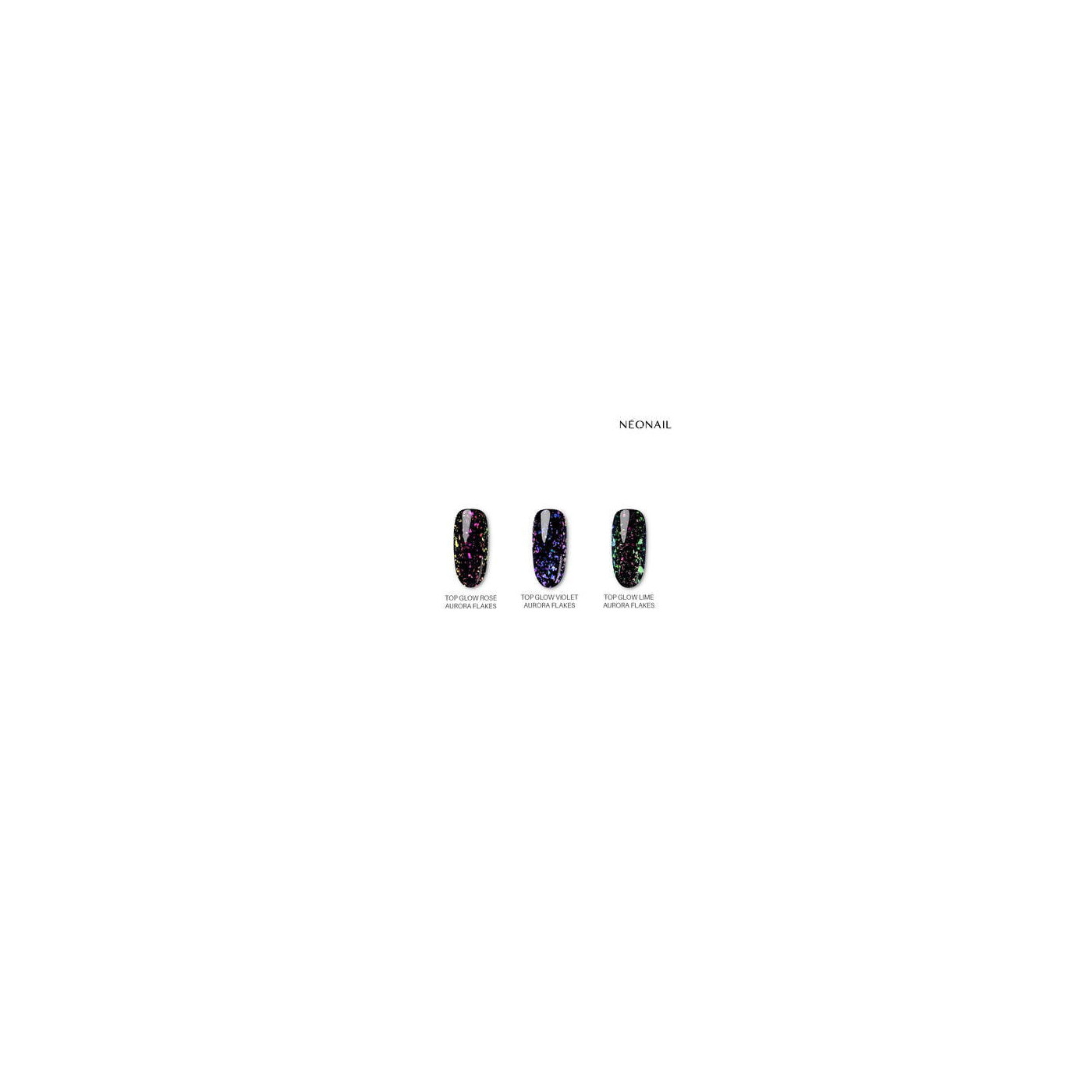 Gelov&yacute; top Top Glow Violet Aurora Flakes 7,2 ml | NEONAIL