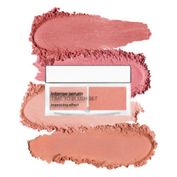 Sypk&aacute; pudrov&aacute; tv&aacute;řenka Pink Peach Rush Intense Serum Time to Blush 02 &ndash; jedna sada, čtyři odst&iacute;ny