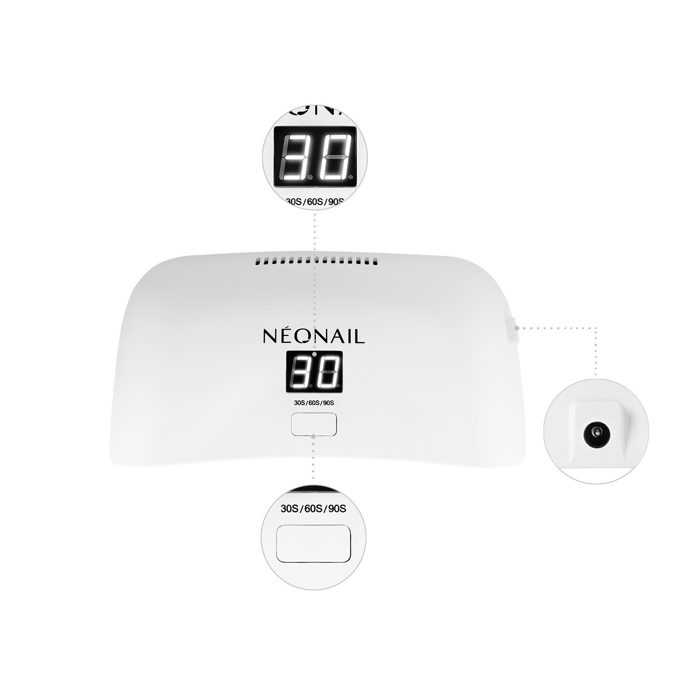 B&iacute;l&aacute; LED lampa na nehty 10W/36 LED