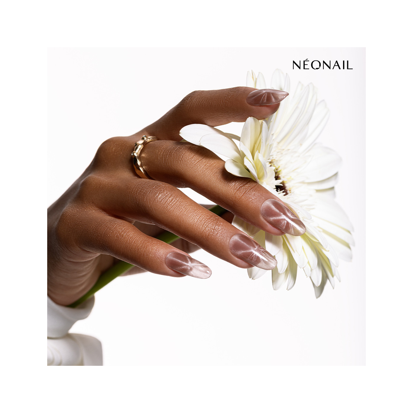 Sunlit Shimmer &ndash; &scaron;ampaňsk&yacute; UV gel lak s efektem Cat Eye