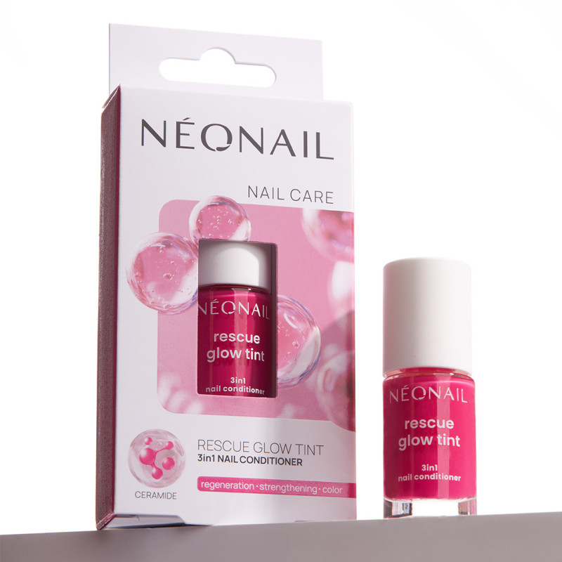 Rescue Glow Tint 3-in-1 Nail Conditioner Magenta Pink &ndash; p&eacute;če a barva