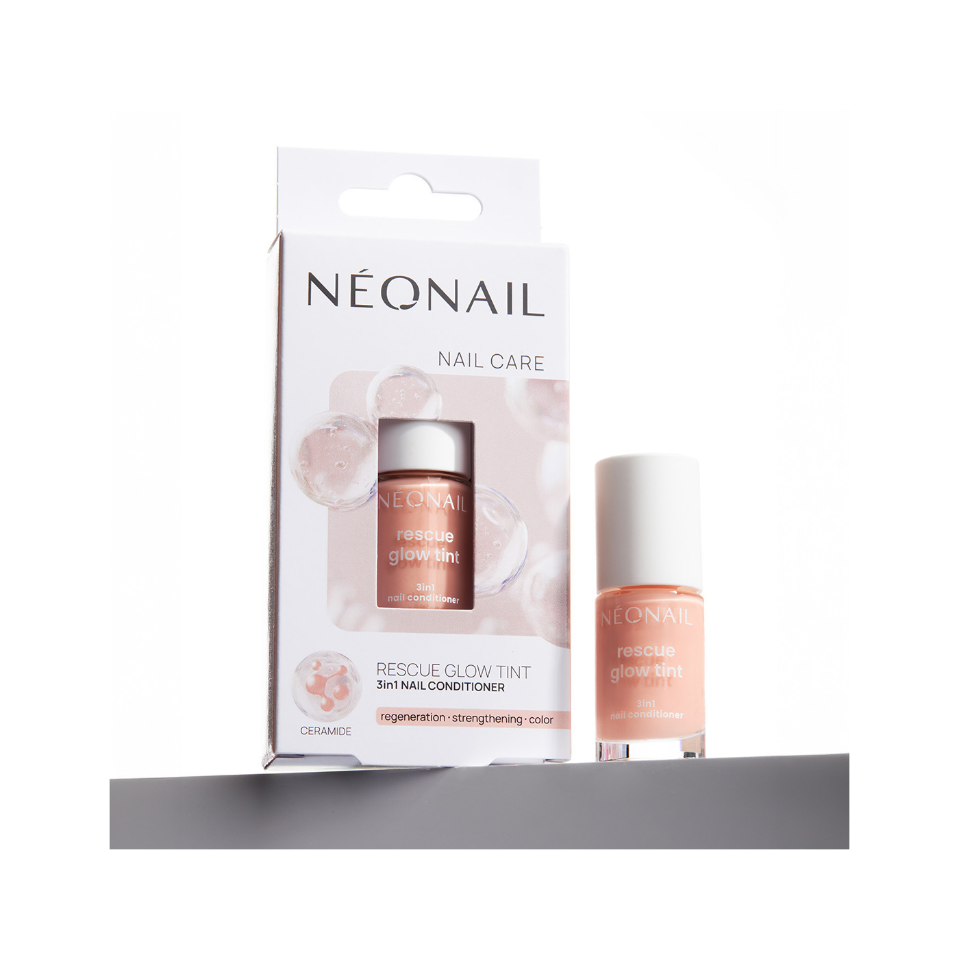 Rescue Glow Tint 3-in-1 Nail Conditioner Peachy Nude &ndash; pos&iacute;len&aacute; nehtov&aacute; plot&eacute;nka