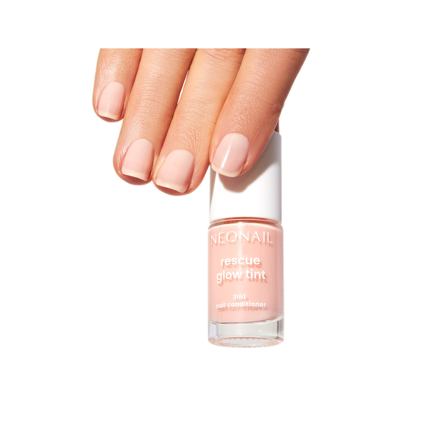 Rescue Glow Tint 3‑in‑1 Nail Conditioner Peachy Peach &ndash; barevn&aacute; p&eacute;če o nehty