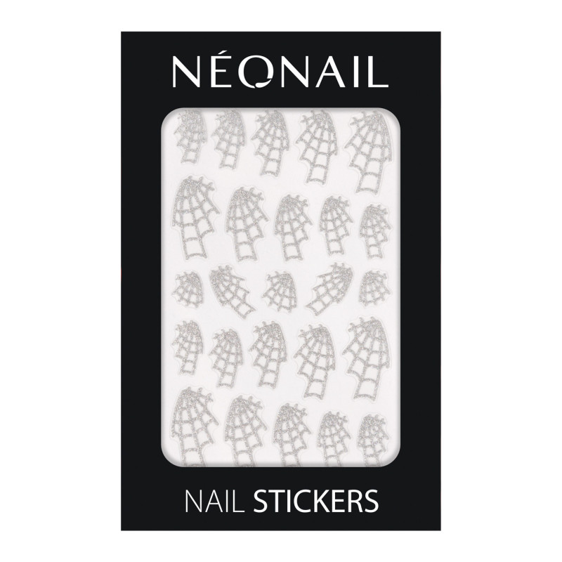 Třpytivé stříbrné nail art samolepky 04: Spider Webs – halloweenské nehty se vzorem pavučiny Třpytivé stříbrné nail art samolepky 04: Spider Webs – halloweenské nehty se vzorem pavučiny